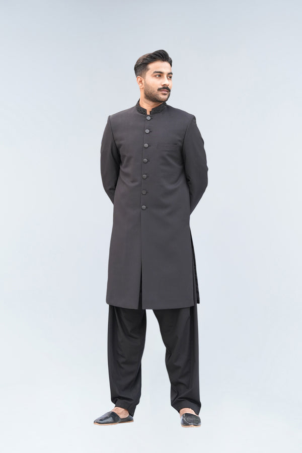 GONUL BLACK SHERWANI