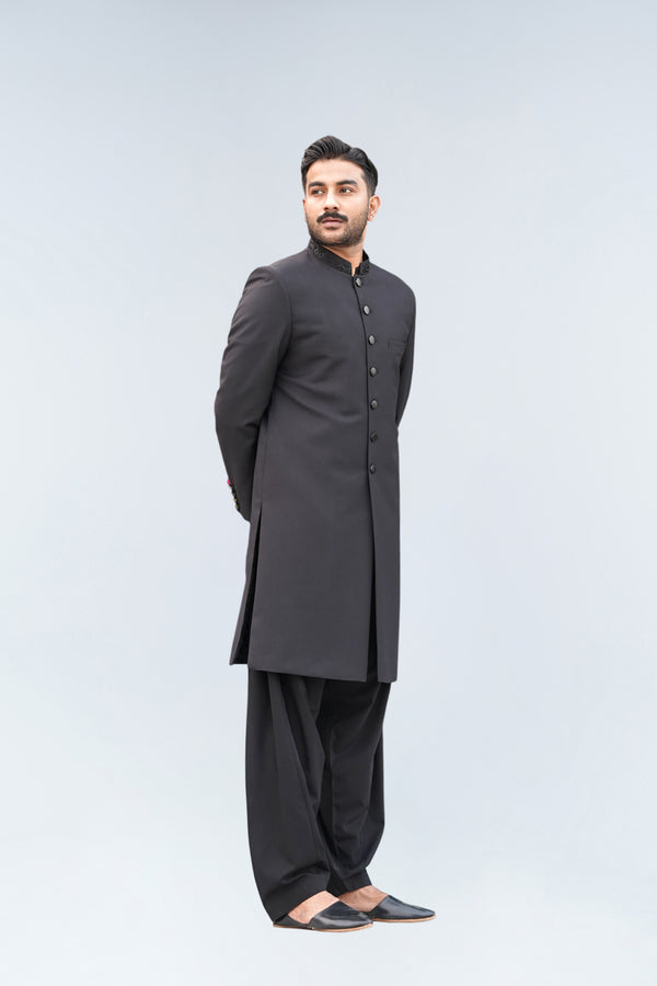 GONUL BLACK SHERWANI