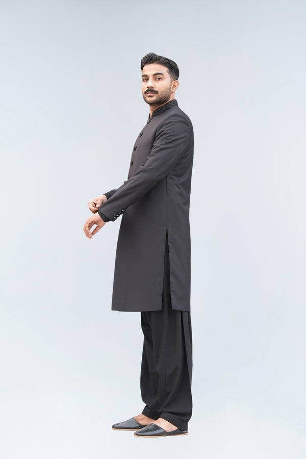GONUL BLACK SHERWANI