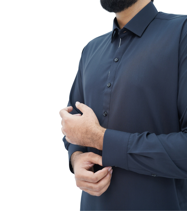 Classic Spread Collar Charcoal Grey