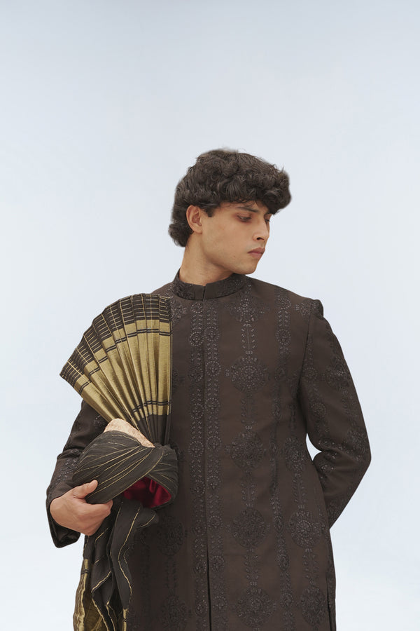NEVA BLACK SHERWANI