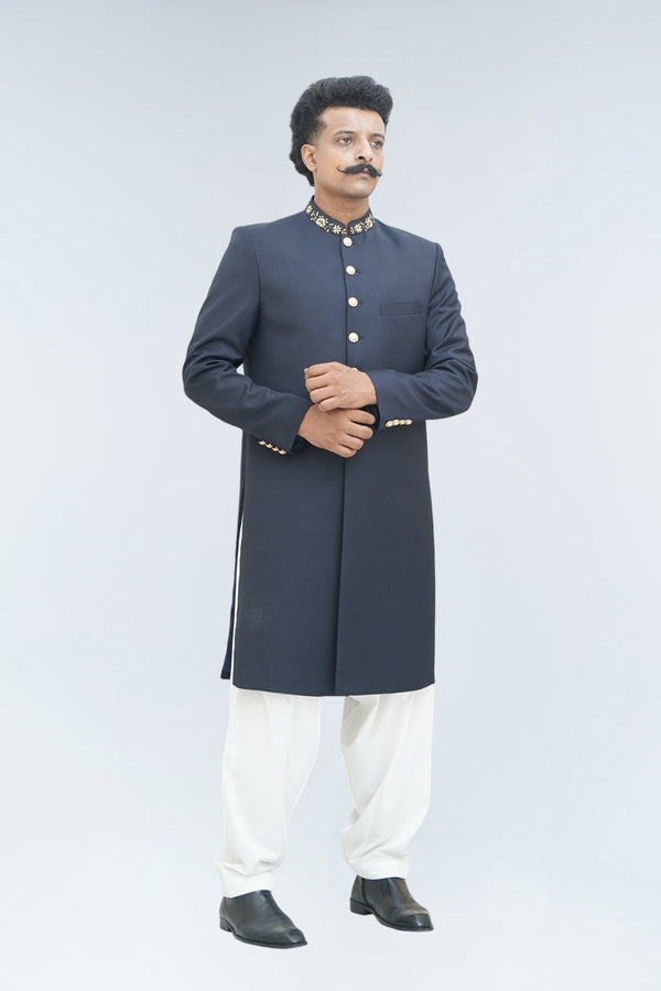 SEVDA NAVY BLUE SHERWANI