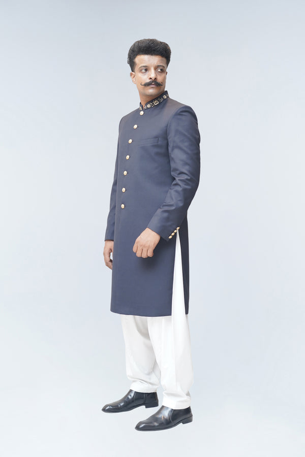 SEVDA NAVY BLUE SHERWANI