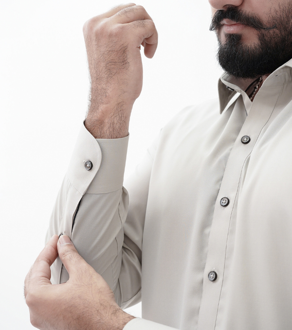 Classic Spread Collar Silver Grey