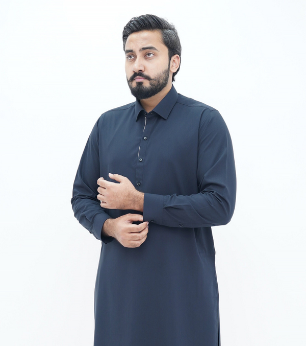 Classic Spread Collar Charcoal Grey
