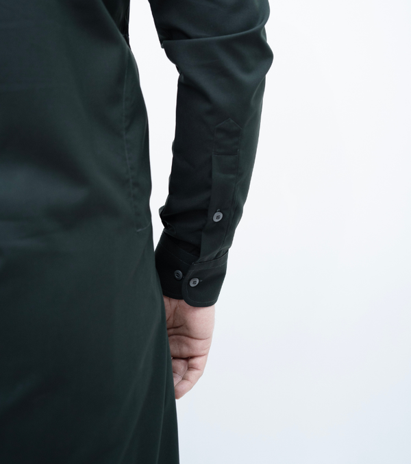 Classic Spread Collar Bottle Green