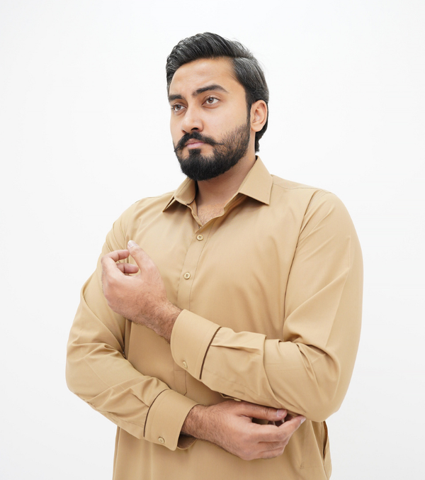 Classic Spread Collar Khakhi