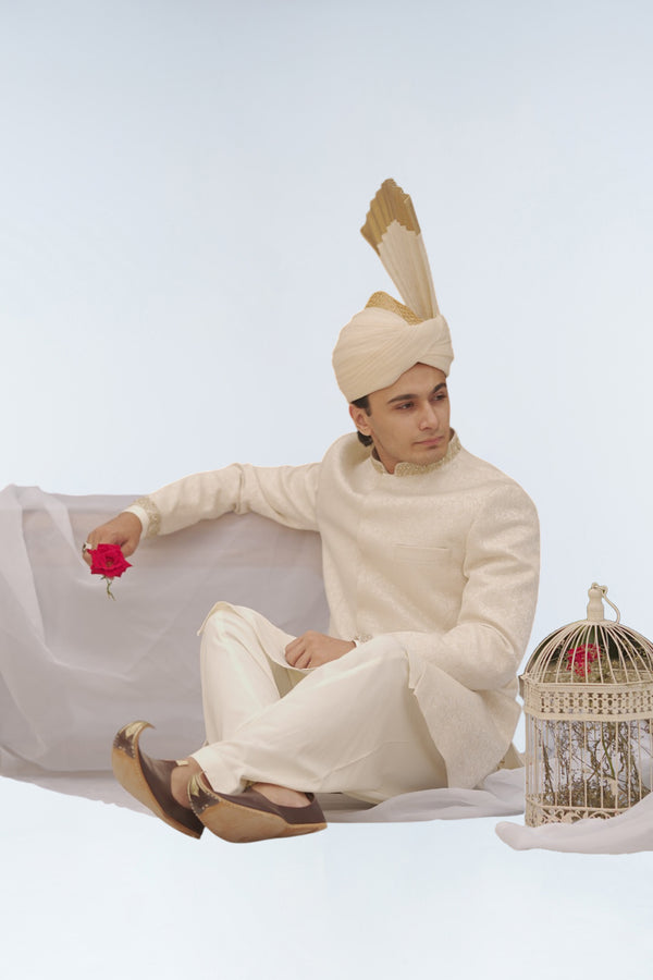 YADIGAR IVORY SHERWANI