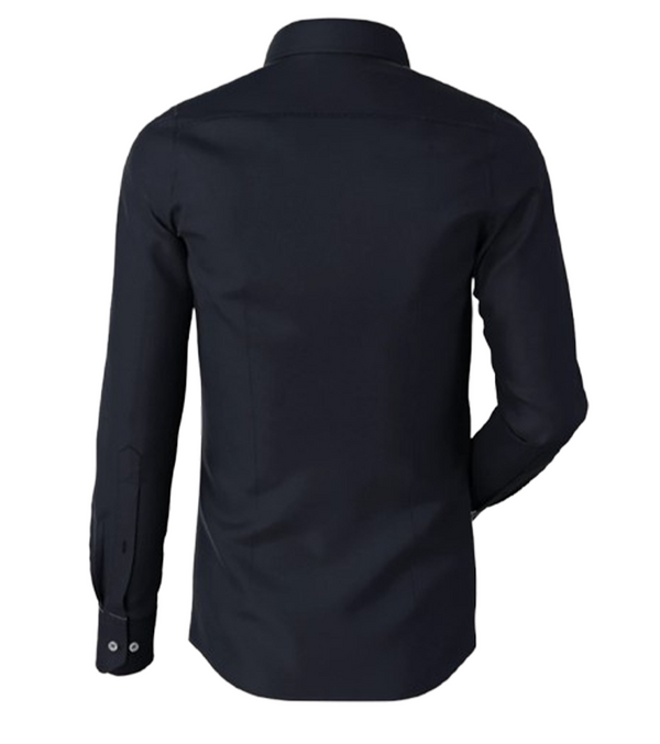Silver Grey On Navy Blue Shirt