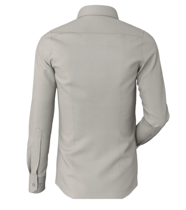 Light Grey Shirt On Ivory Contrast