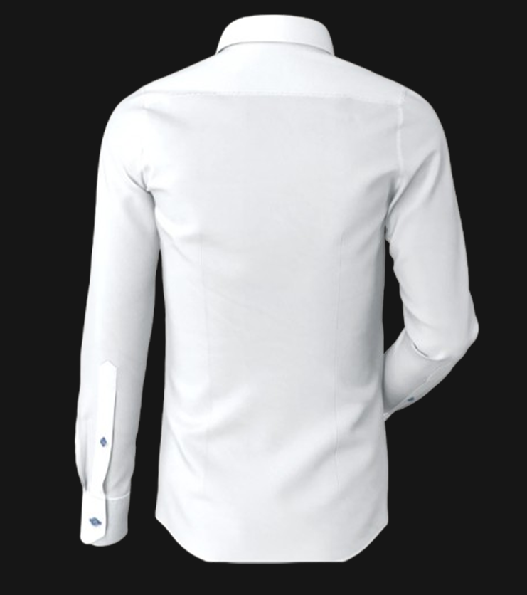 Silver Grey Contrast On White Shirt