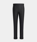 Black Double Pleated With Turn Up Pant