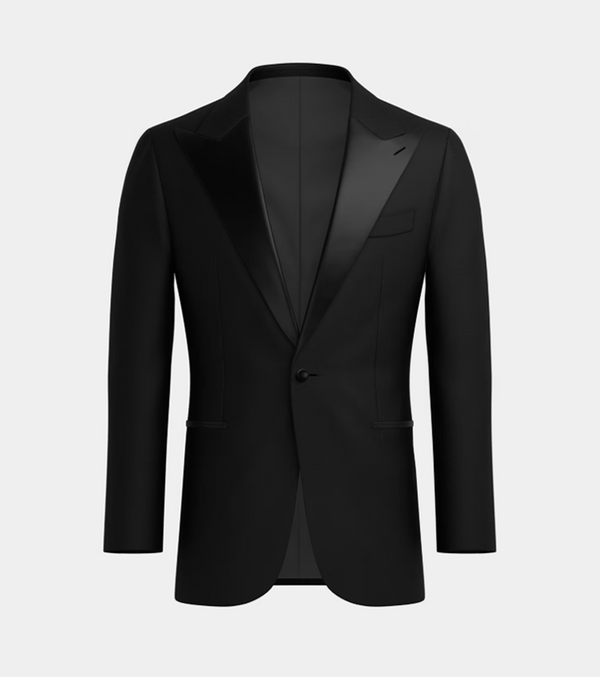 Black  Peak Lapel Tuxedo Suit