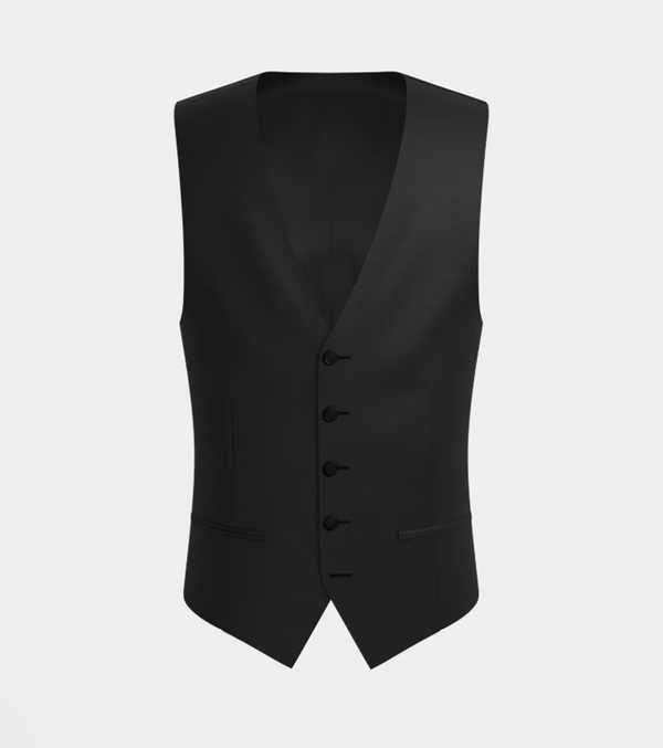 Black Notch Lapel Three Piece Suit