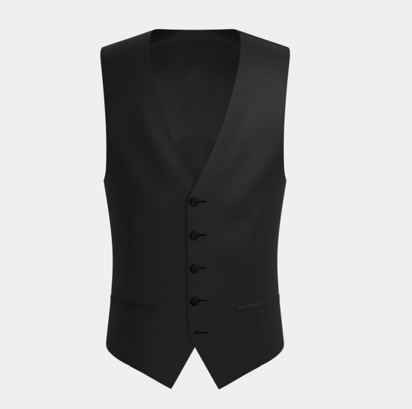 Black Peak Lapel Three Piece Suit