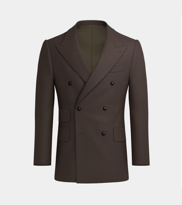 Brown Double Breasted Suit