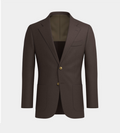 Brown Irish Linen Notch Lapel  Casual Blazer