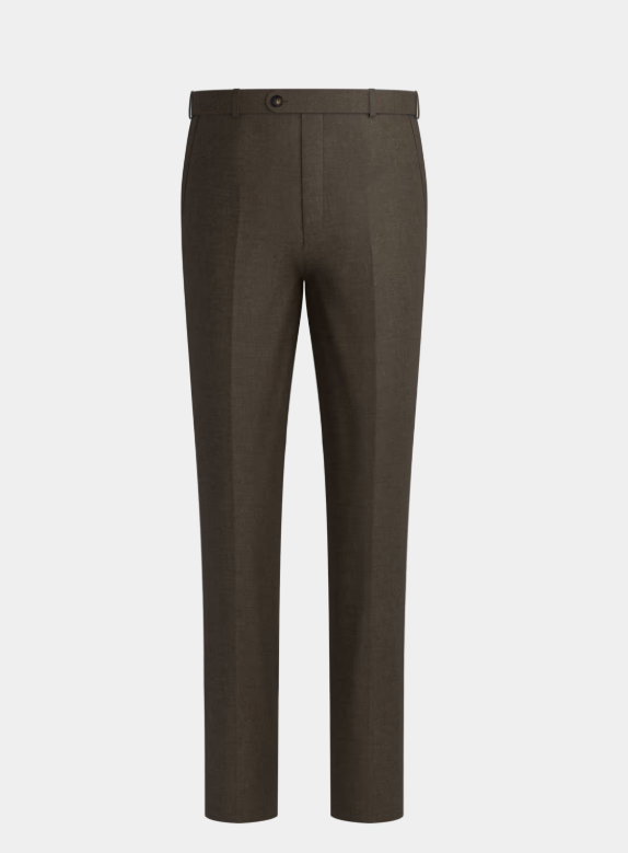 Brown Peak Lapel Two Piece Suit