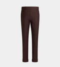 Burgundy  High Waisted Side Adjuster With Turn Up Pant