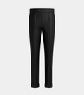 Charcoal Grey Double Pleated With Turn Up Pant