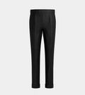 Charcoal Grey Single Pleated With Turn Up Pant