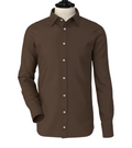 Coffe Brown  Classic Spread Collar Shirt
