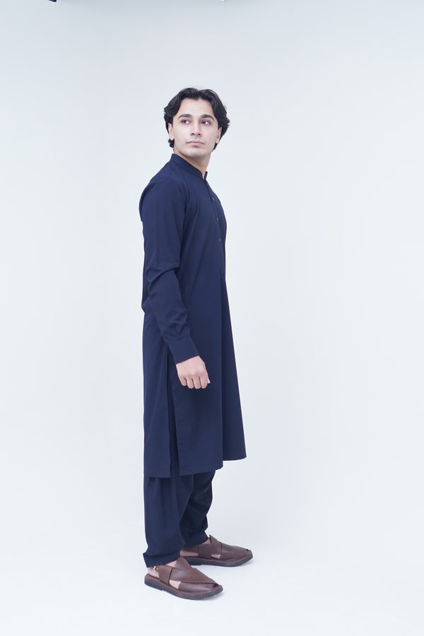 Classic Straight half Band Navy Blue