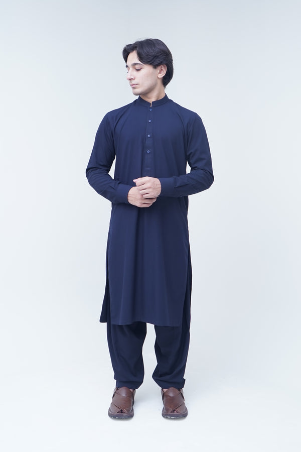 Classic Straight half Band Navy Blue