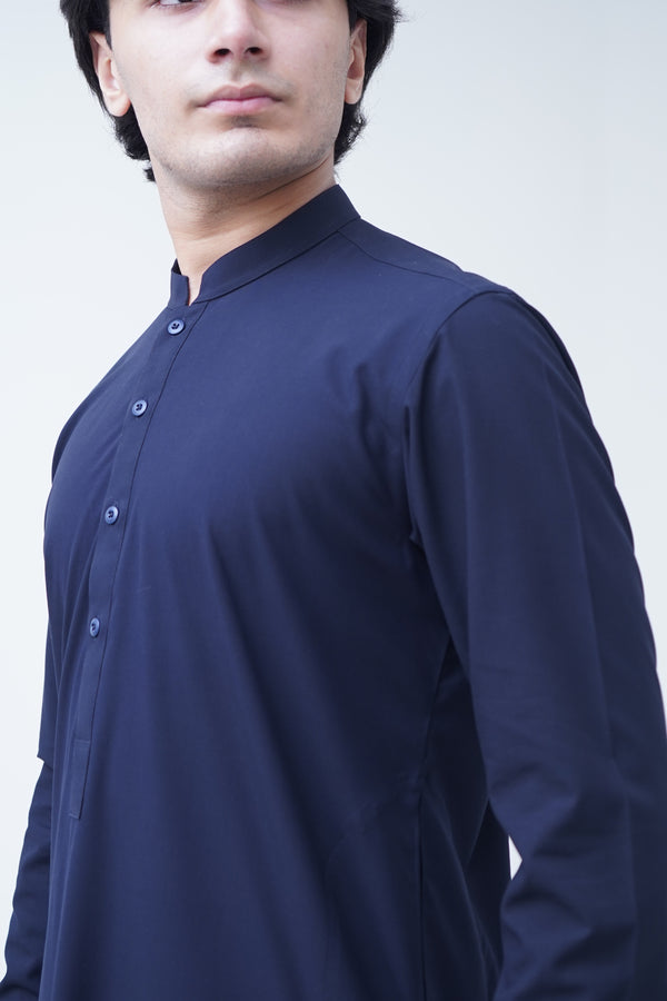 Classic Straight half Band Navy Blue