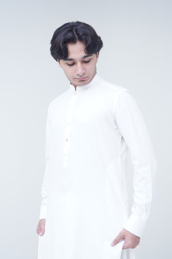 Classic Round half Band Off-White