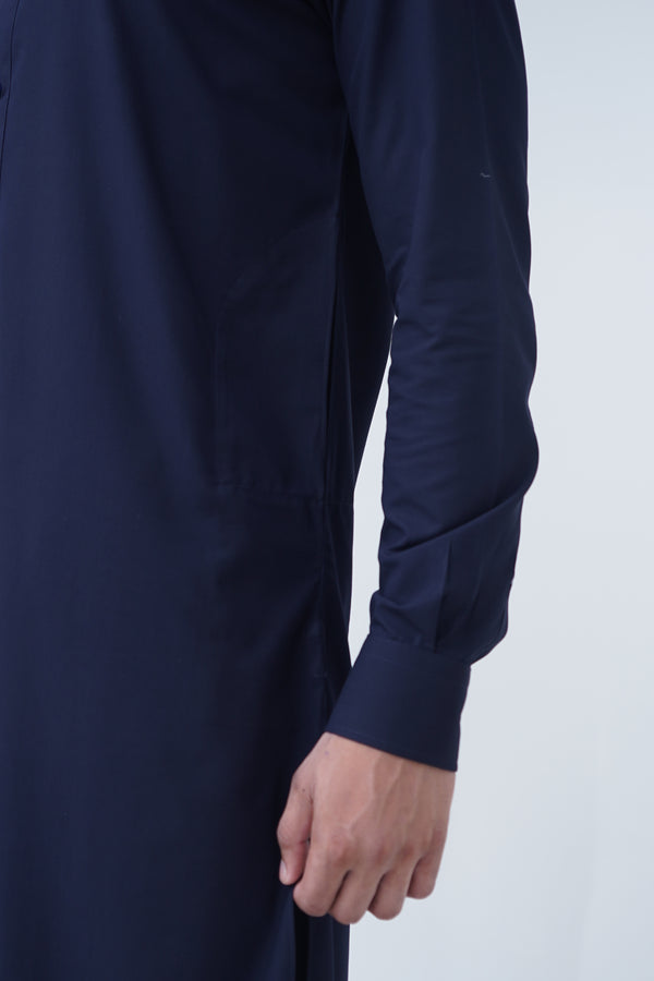 Classic Spread Collar Navy Blue