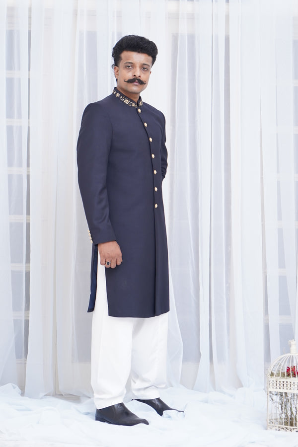 SEVDA NAVY BLUE SHERWANI