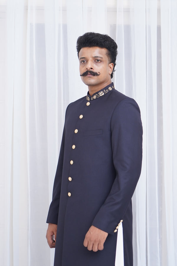 SEVDA NAVY BLUE SHERWANI