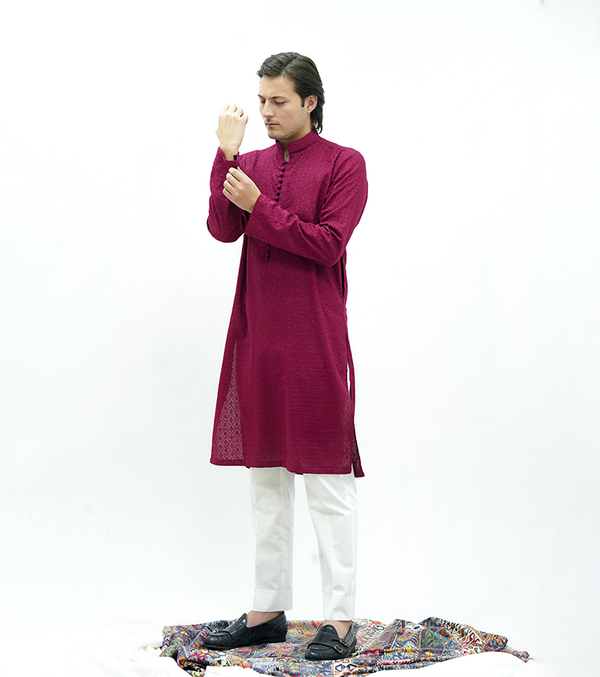 Berry Wine Kurta