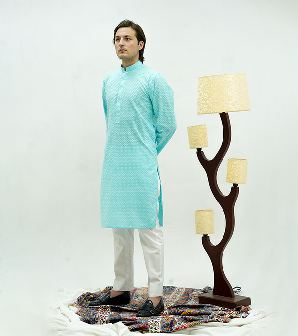 Ice Blue Kurta