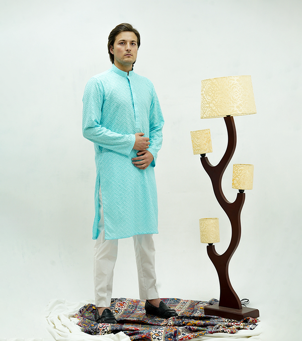Ice Blue Kurta
