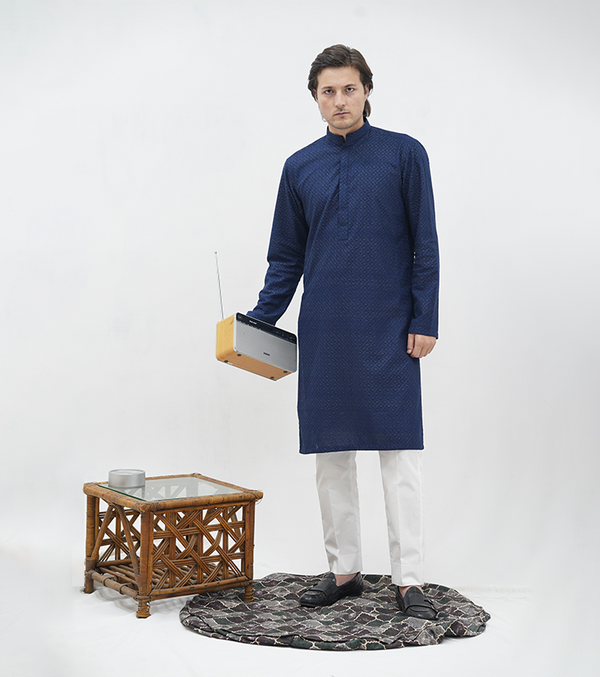 Navy Blue Kurta