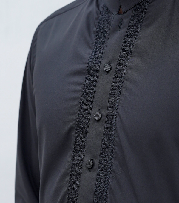 Coal Black Kurta