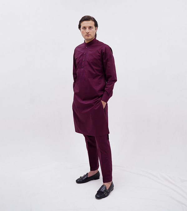 Deep Purple Kurta