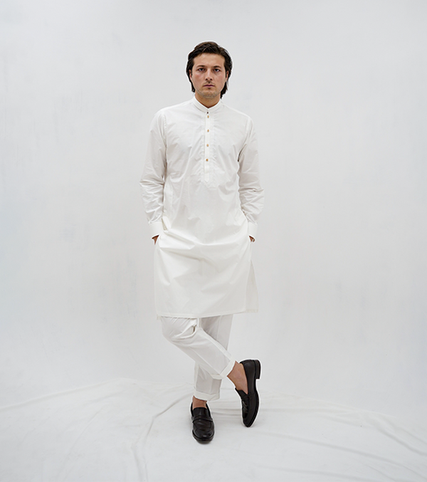 Pearl White Kurta