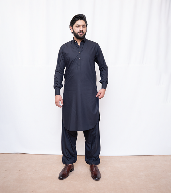 Navy Blue Shalwar Kameez