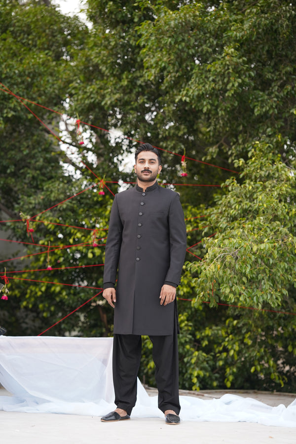 GONUL BLACK SHERWANI