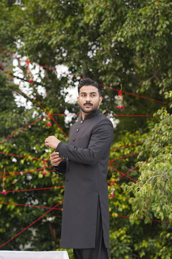GONUL BLACK SHERWANI