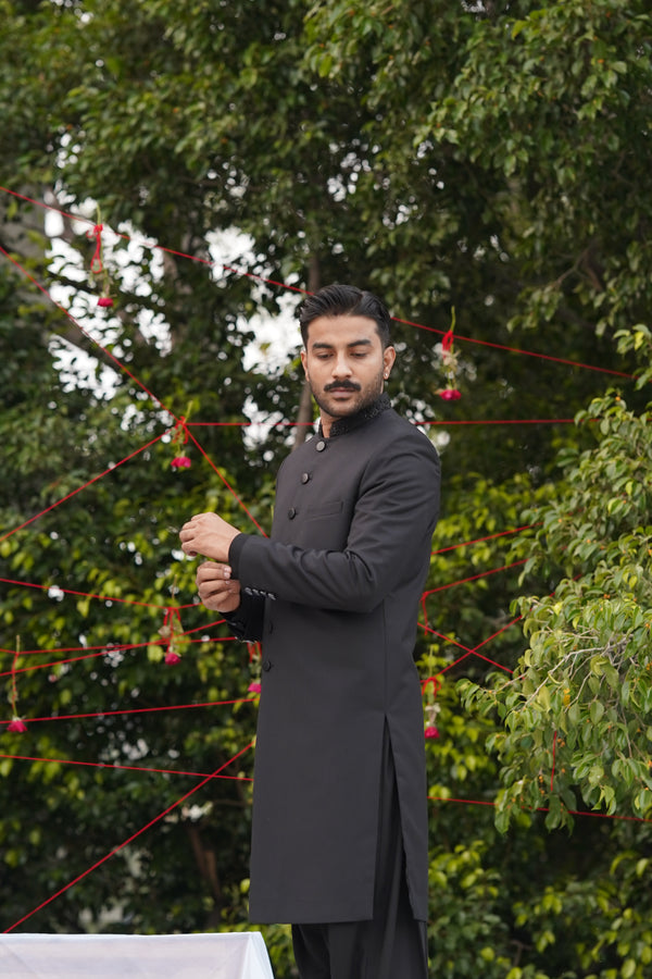 GONUL BLACK SHERWANI