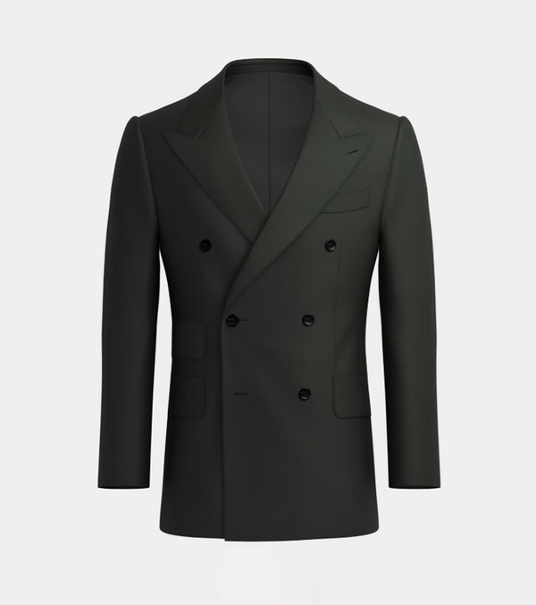 Dark Green Double Breasted Suit