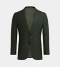 Dark Green Peak Lapel Two Piece Suit