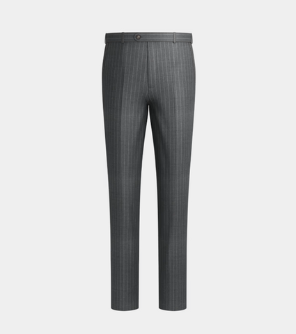 Grey Stripe Basic Pant
