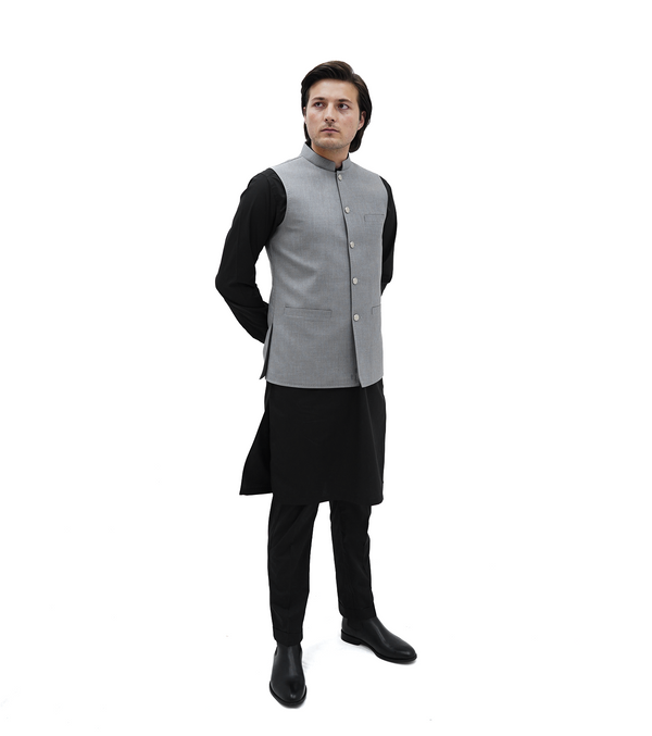 Silver Grey Regular Style Waistcoat