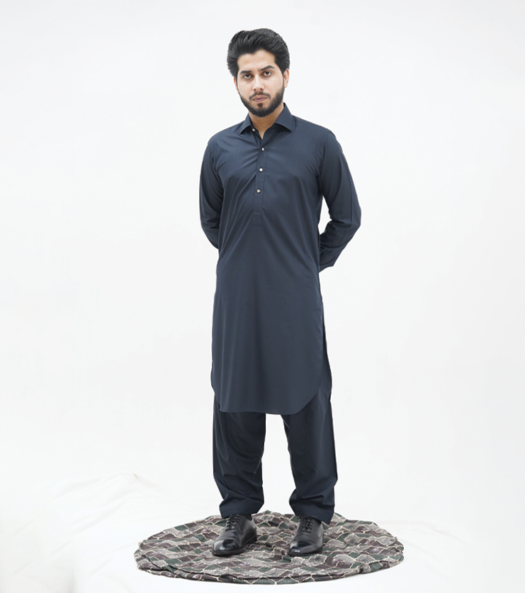 Navy Blue Shalwar Kameez