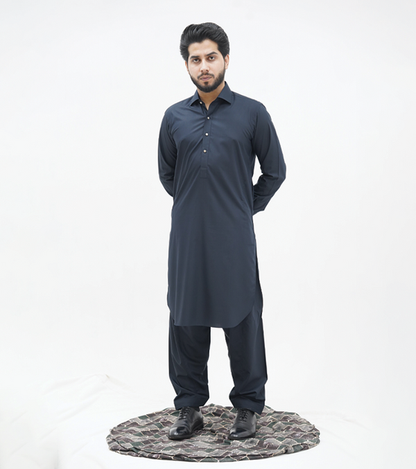 Navy Blue Shalwar Kameez
